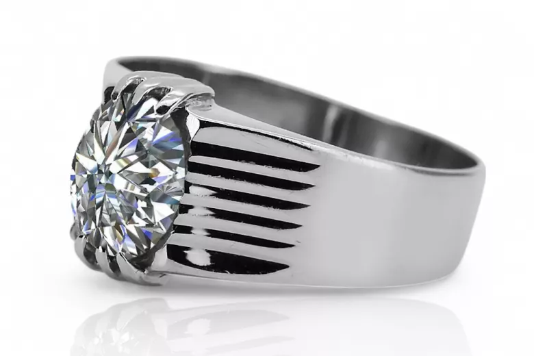 Ring Vintage style Zircon Sterling silver 925 vrc007s